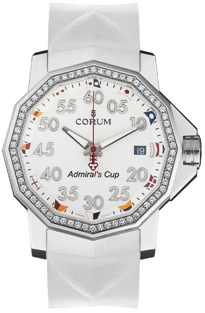 Corum Admirals Cup 40 White Dial replica watch 082.961.47/F379 AA12